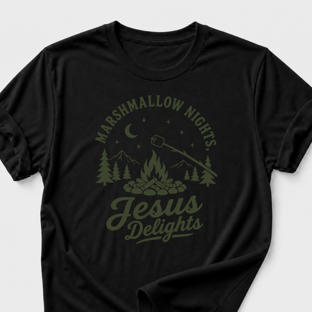 Marshmallow Nights • Jesus Delights T-Shirt