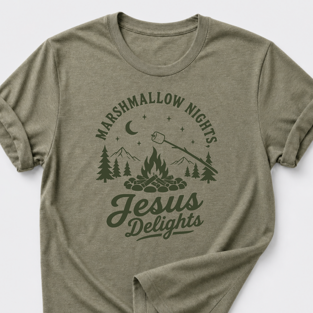 Marshmallow Nights • Jesus Delights T-Shirt