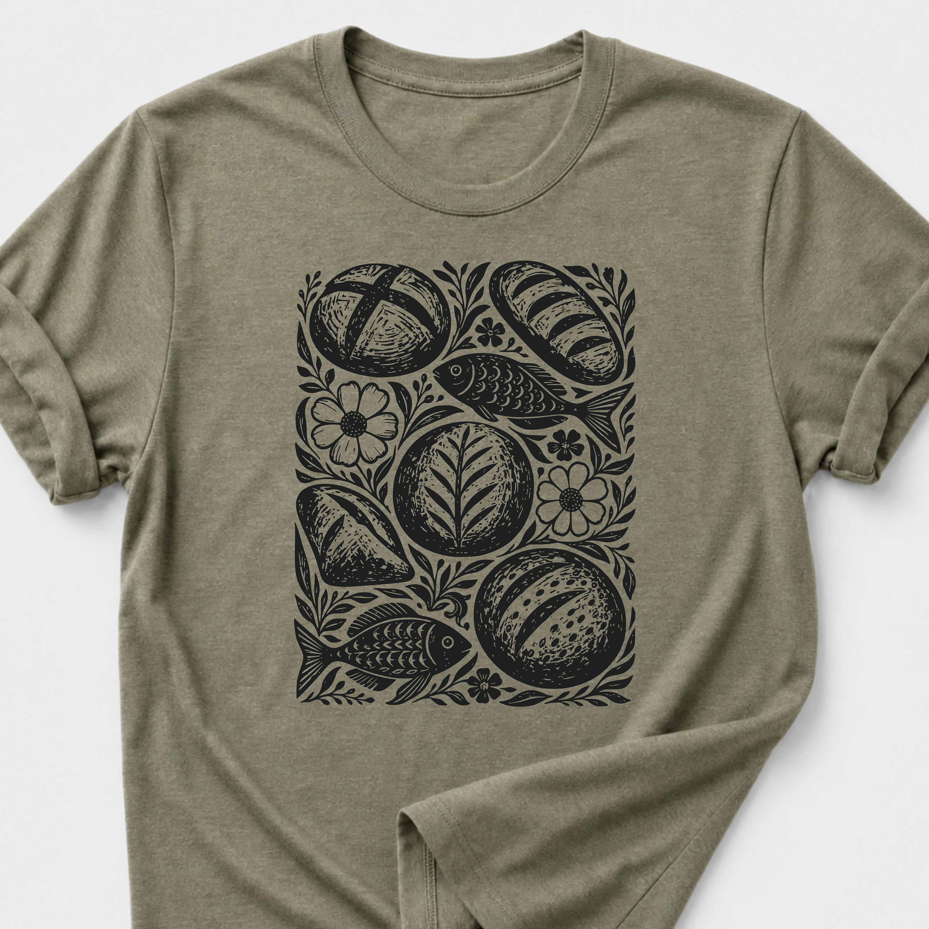 Five Loaves and Two Fish for the 5000 T-Shirt