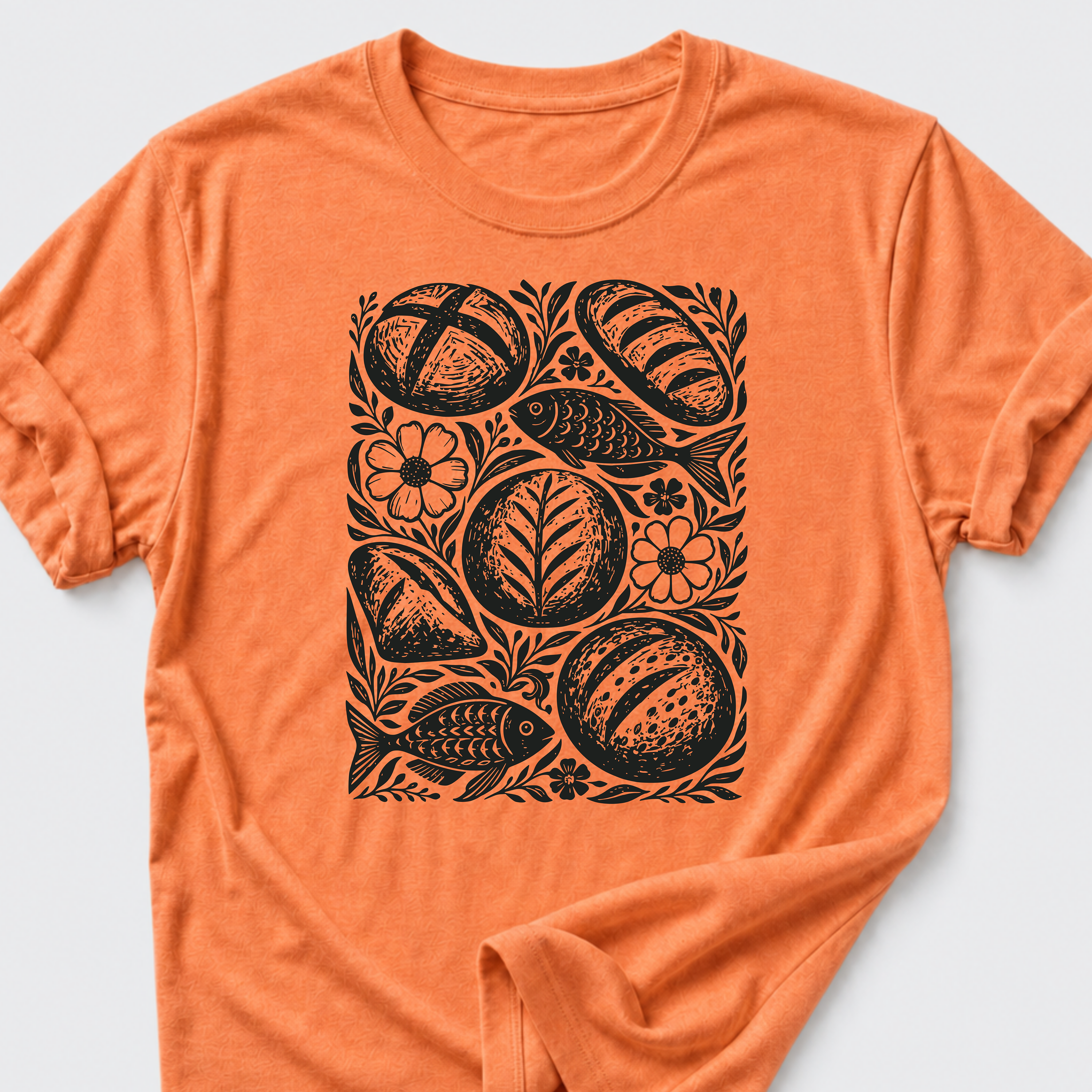 Five Loaves and Two Fish for the 5000 T-Shirt