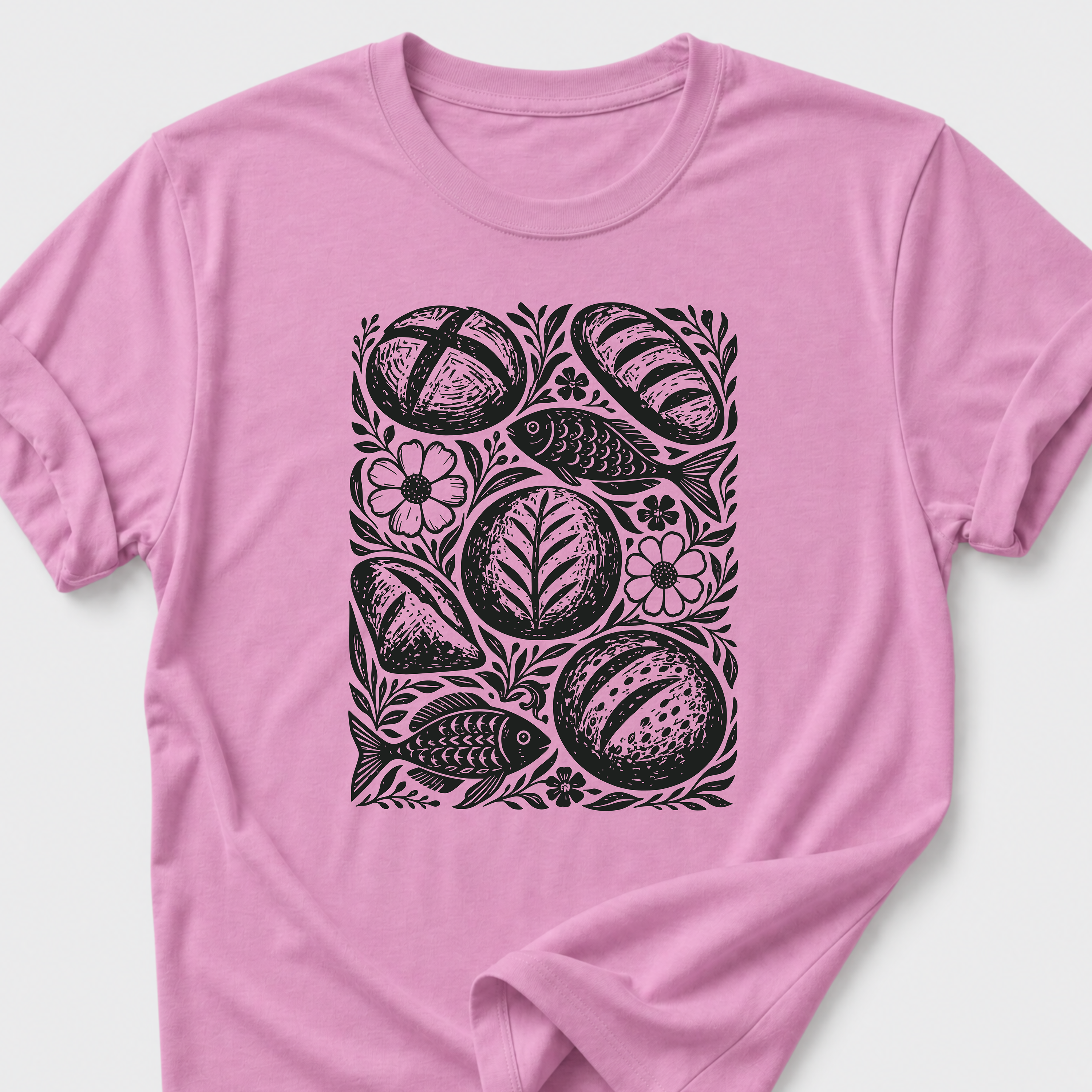 Five Loaves and Two Fish for the 5000 T-Shirt