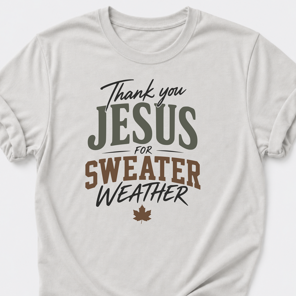 Thank You Jesus For Sweater Weather T-Shirt