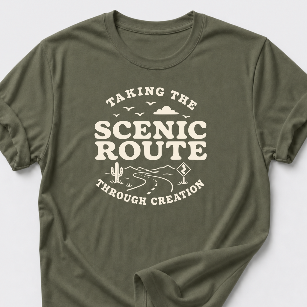 Taking the Scenic Route Through Creation T-Shirt