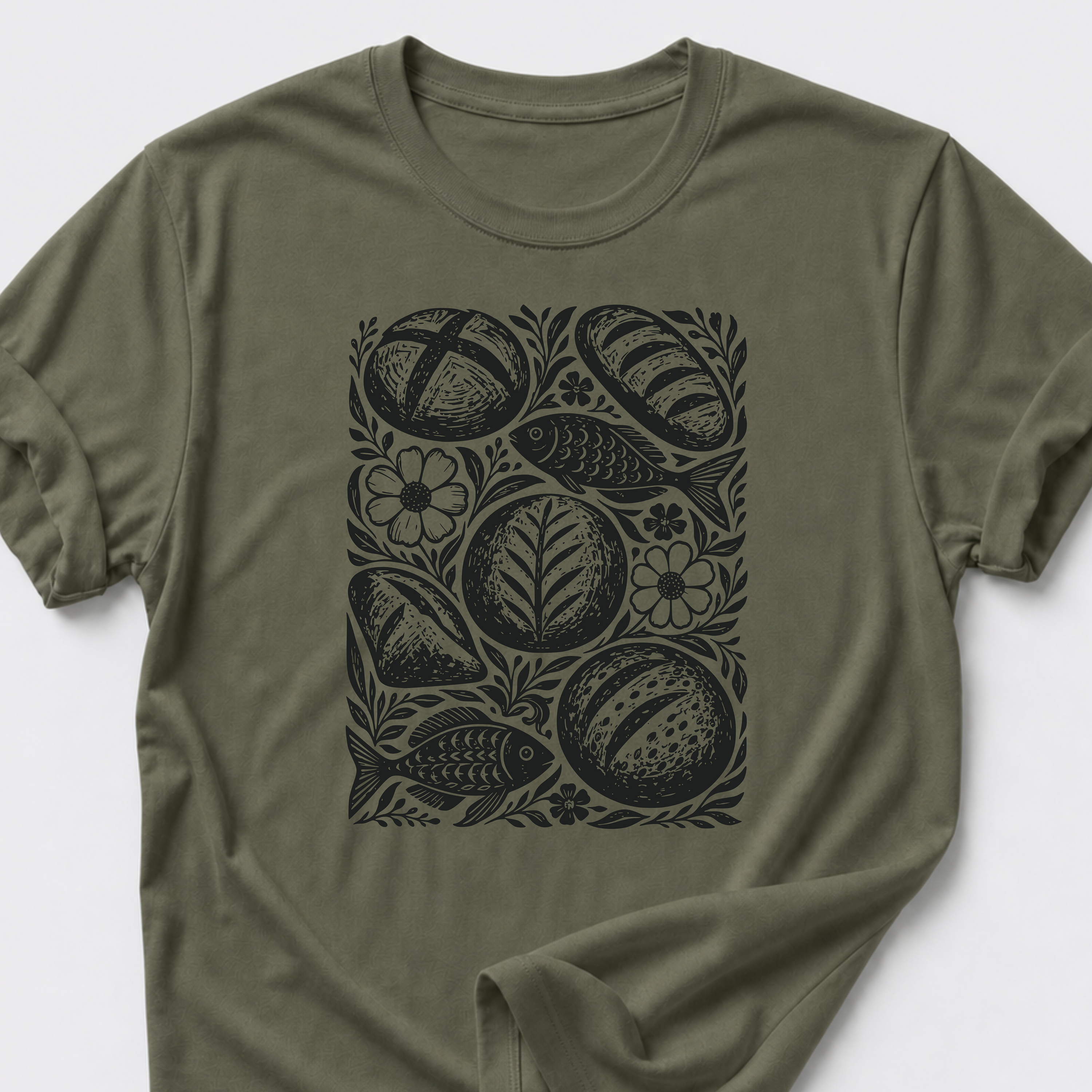 Five Loaves and Two Fish for the 5000 T-Shirt