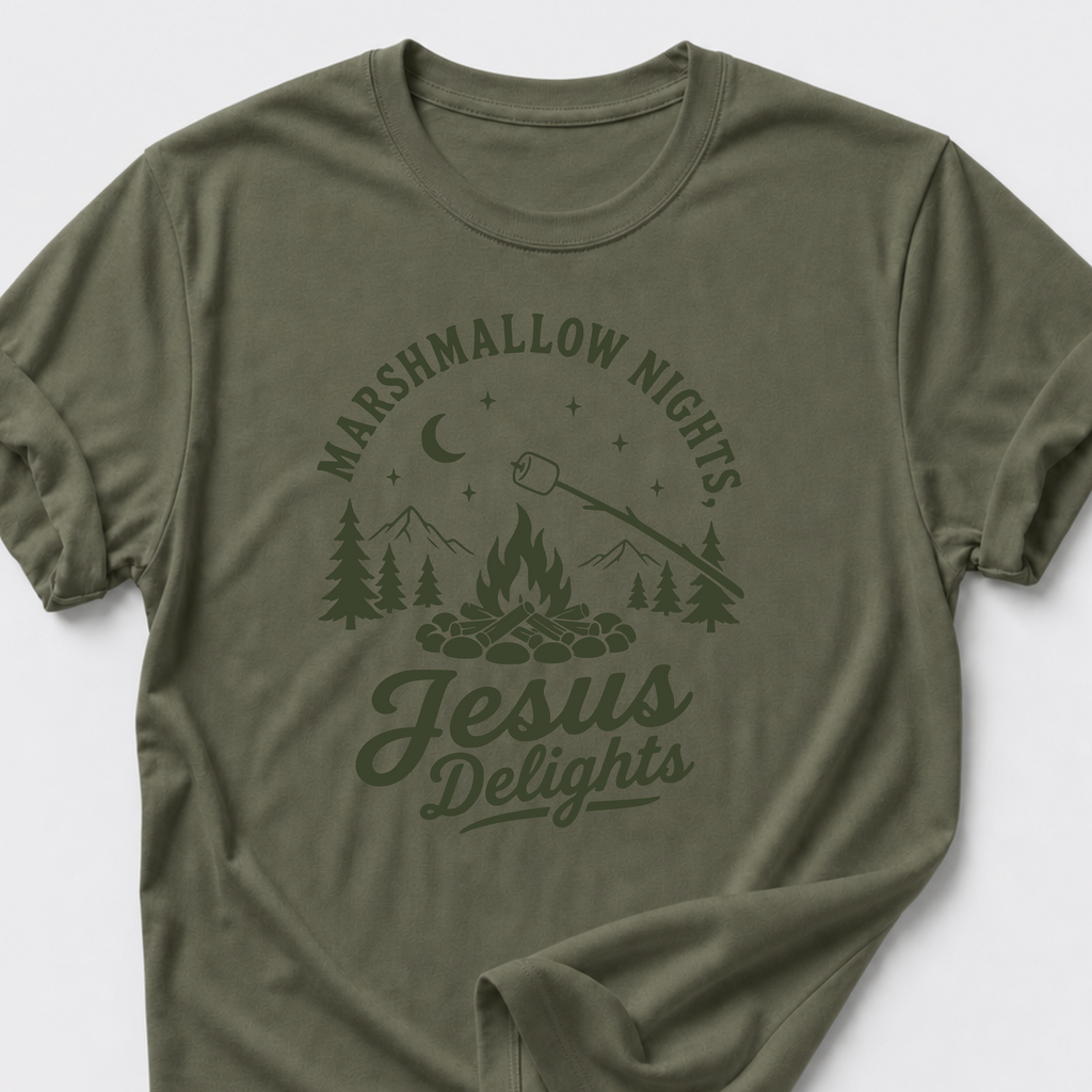Marshmallow Nights • Jesus Delights T-Shirt