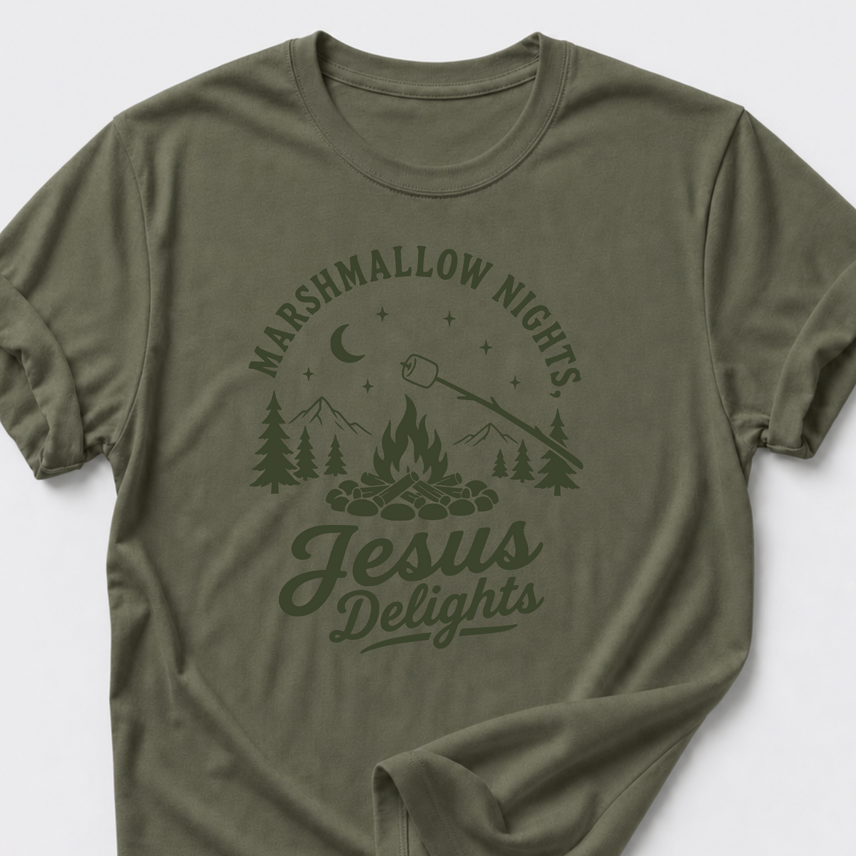 Marshmallow Nights • Jesus Delights T-Shirt