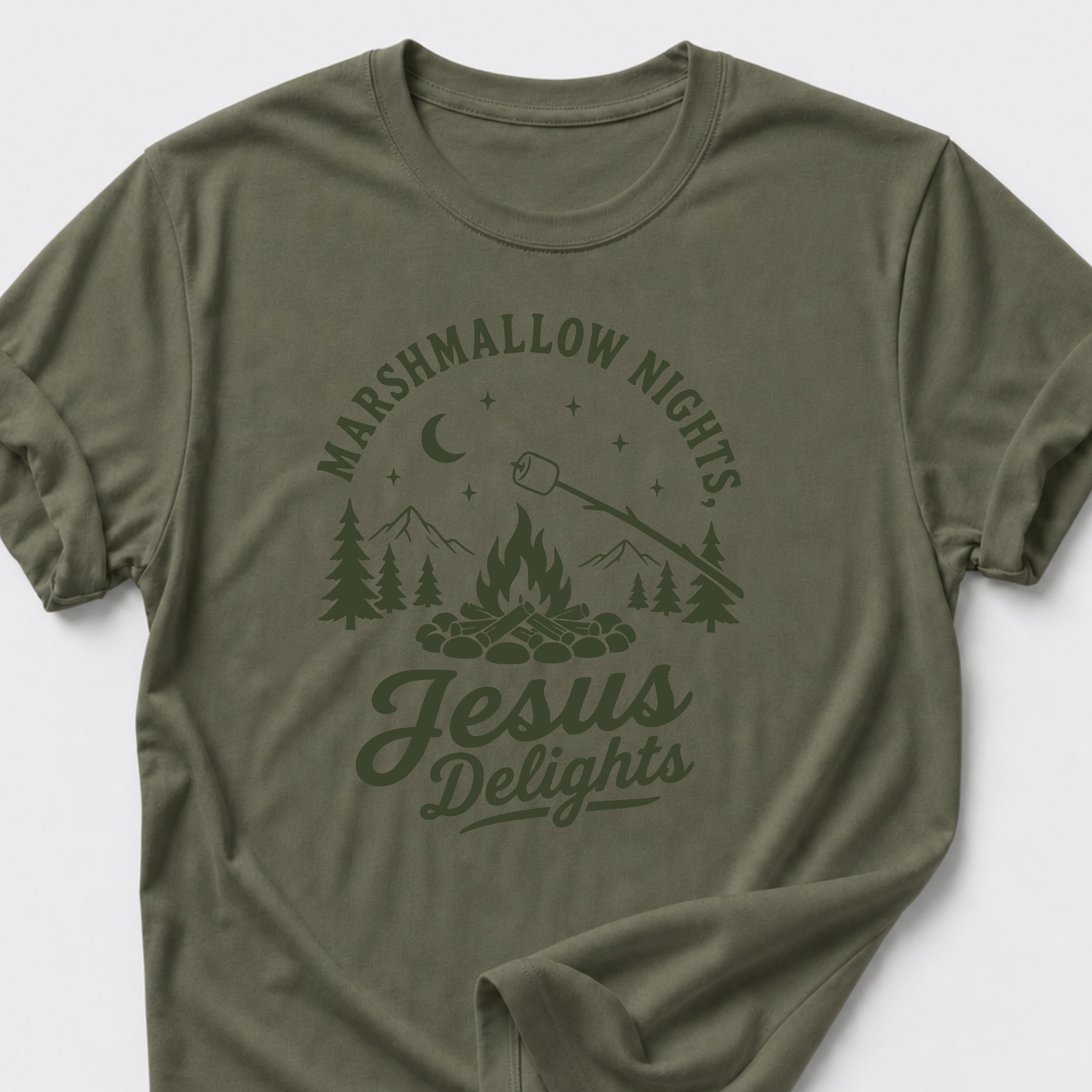 Marshmallow Nights • Jesus Delights T-Shirt