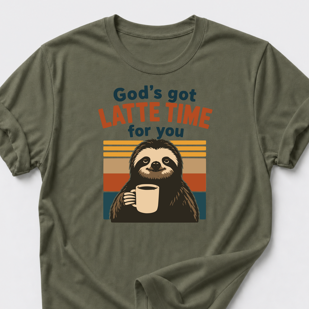 Latte Time • Sloth T-Shirt