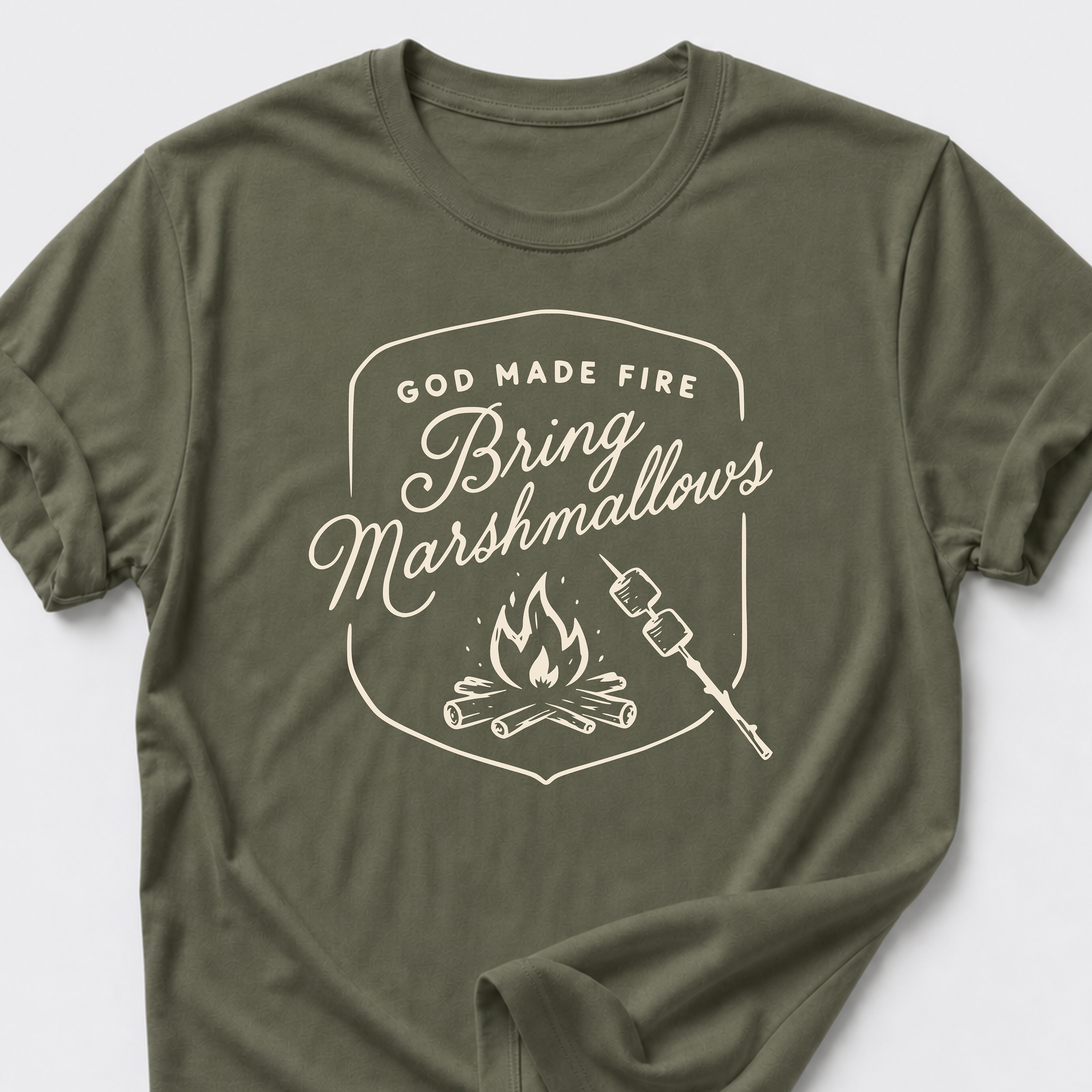 God Made Fire • Bring Marshmallows T-Shirt