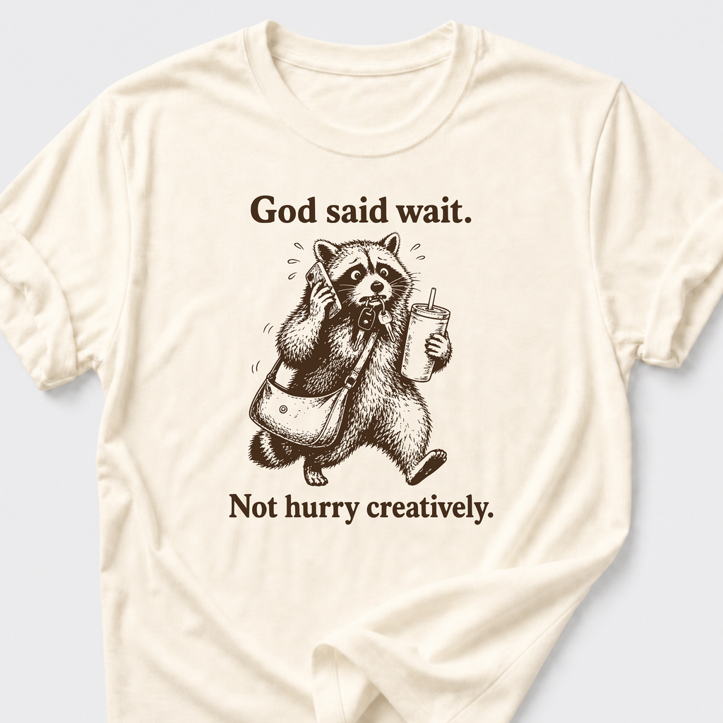 God Said Wait. Not Hurry Creatively. T-Shirt