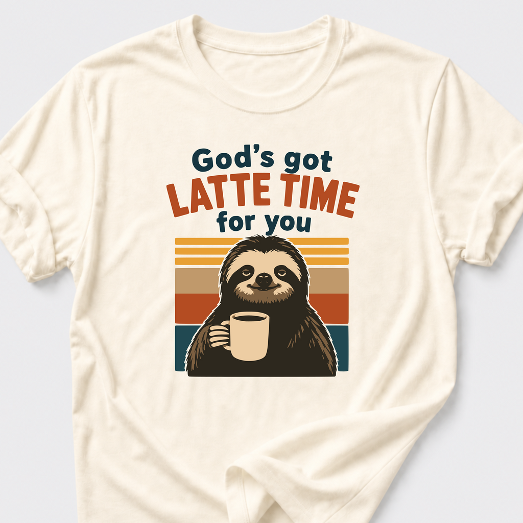 Latte Time • Sloth T-Shirt