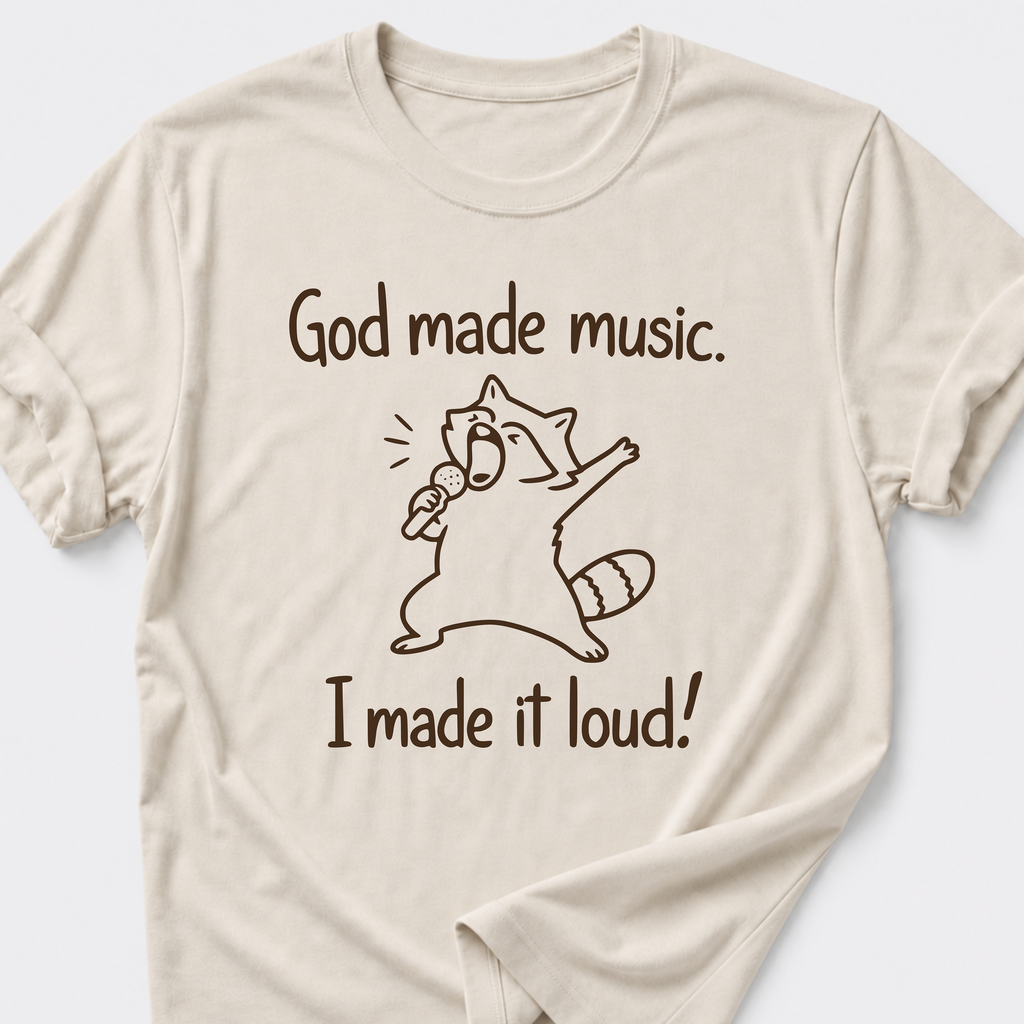 God Made Music. I Made It Loud! T-Shirt