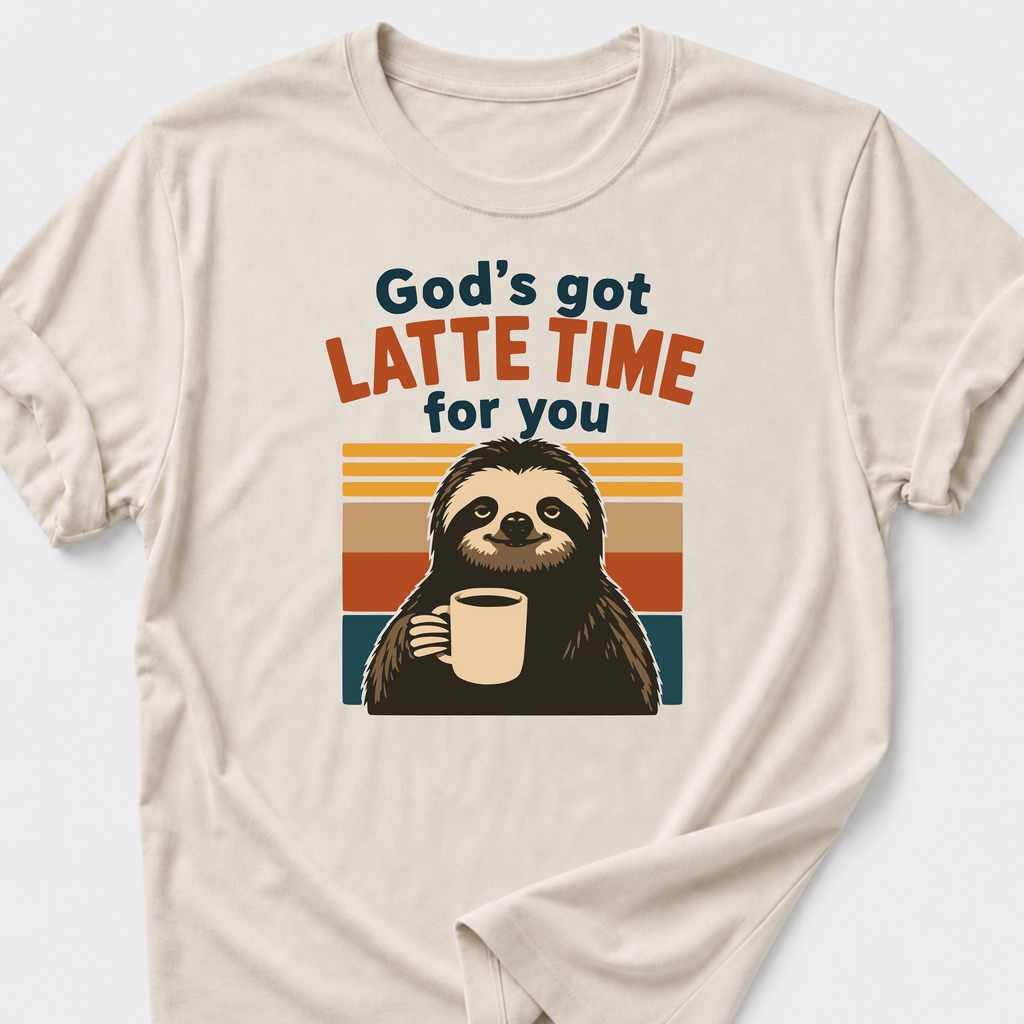 Latte Time • Sloth T-Shirt
