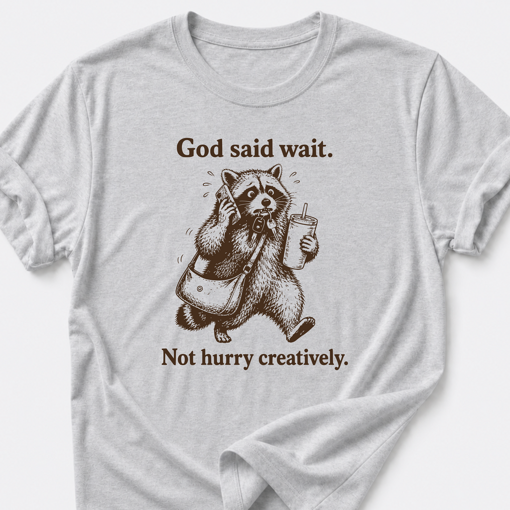 God Said Wait. Not Hurry Creatively. T-Shirt