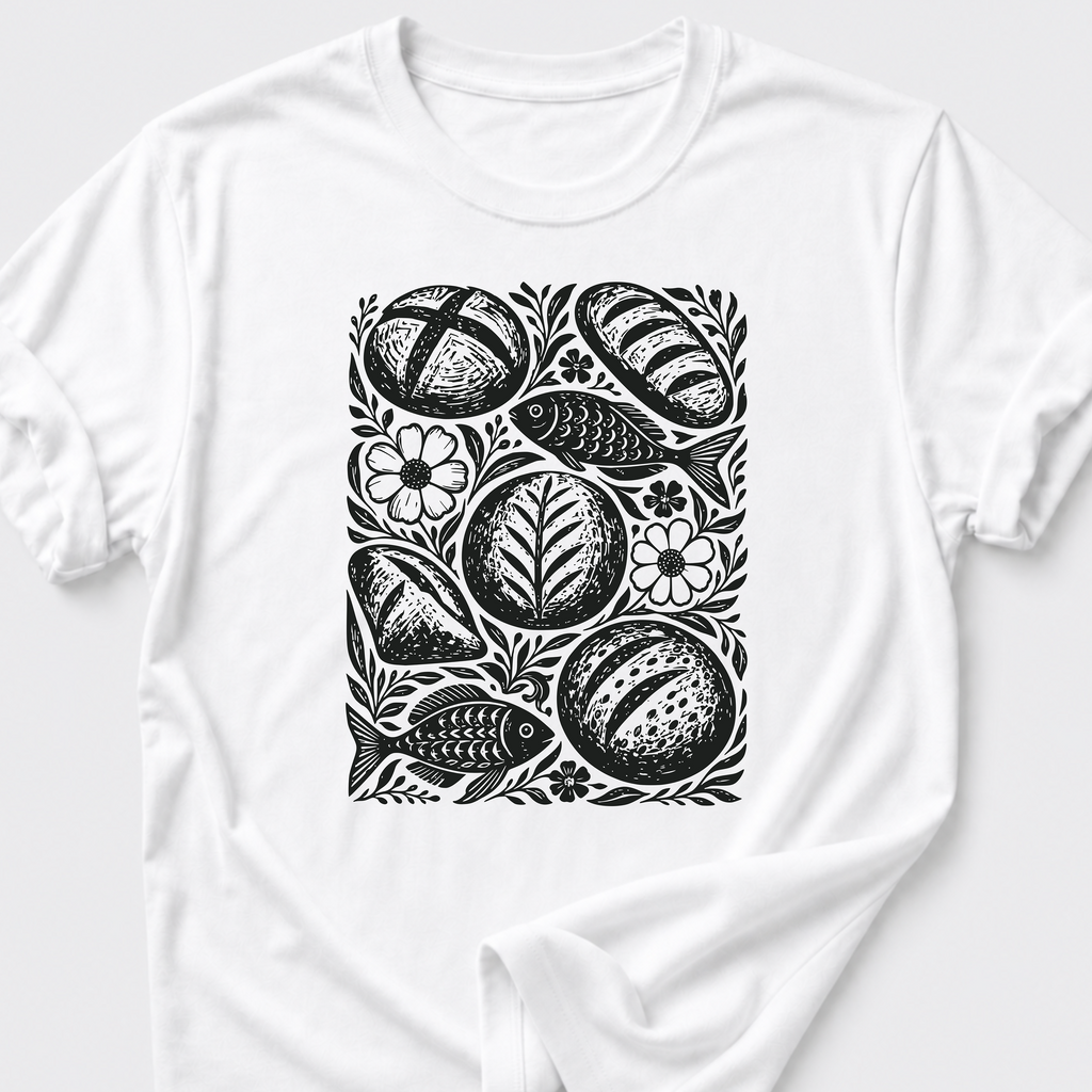 Five Loaves and Two Fish for the 5000 T-Shirt