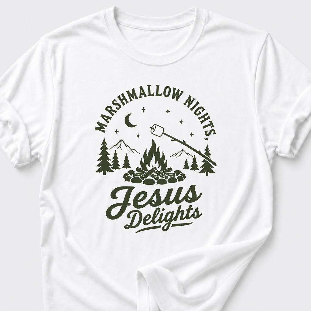 Marshmallow Nights • Jesus Delights T-Shirt
