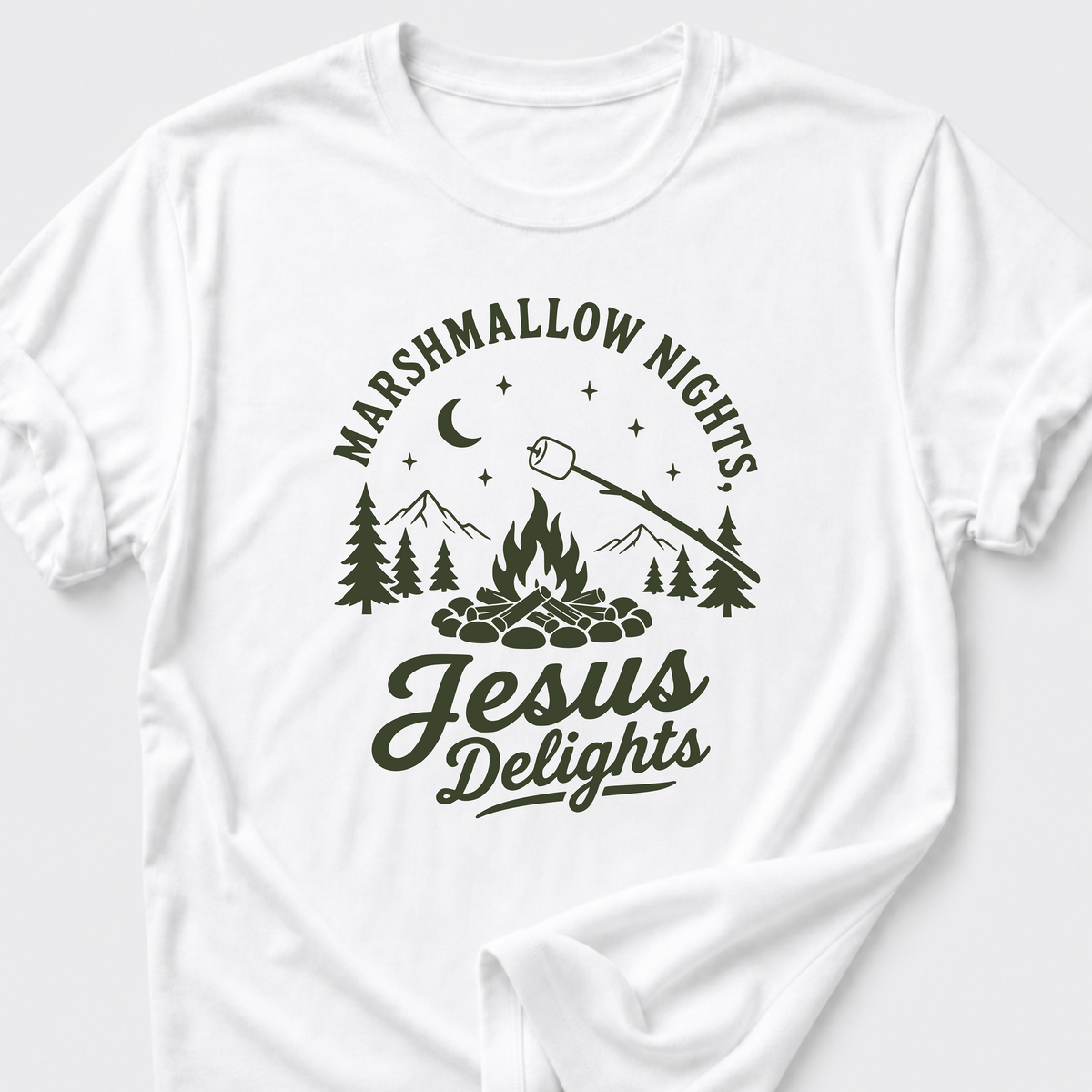 Marshmallow Nights • Jesus Delights T-Shirt
