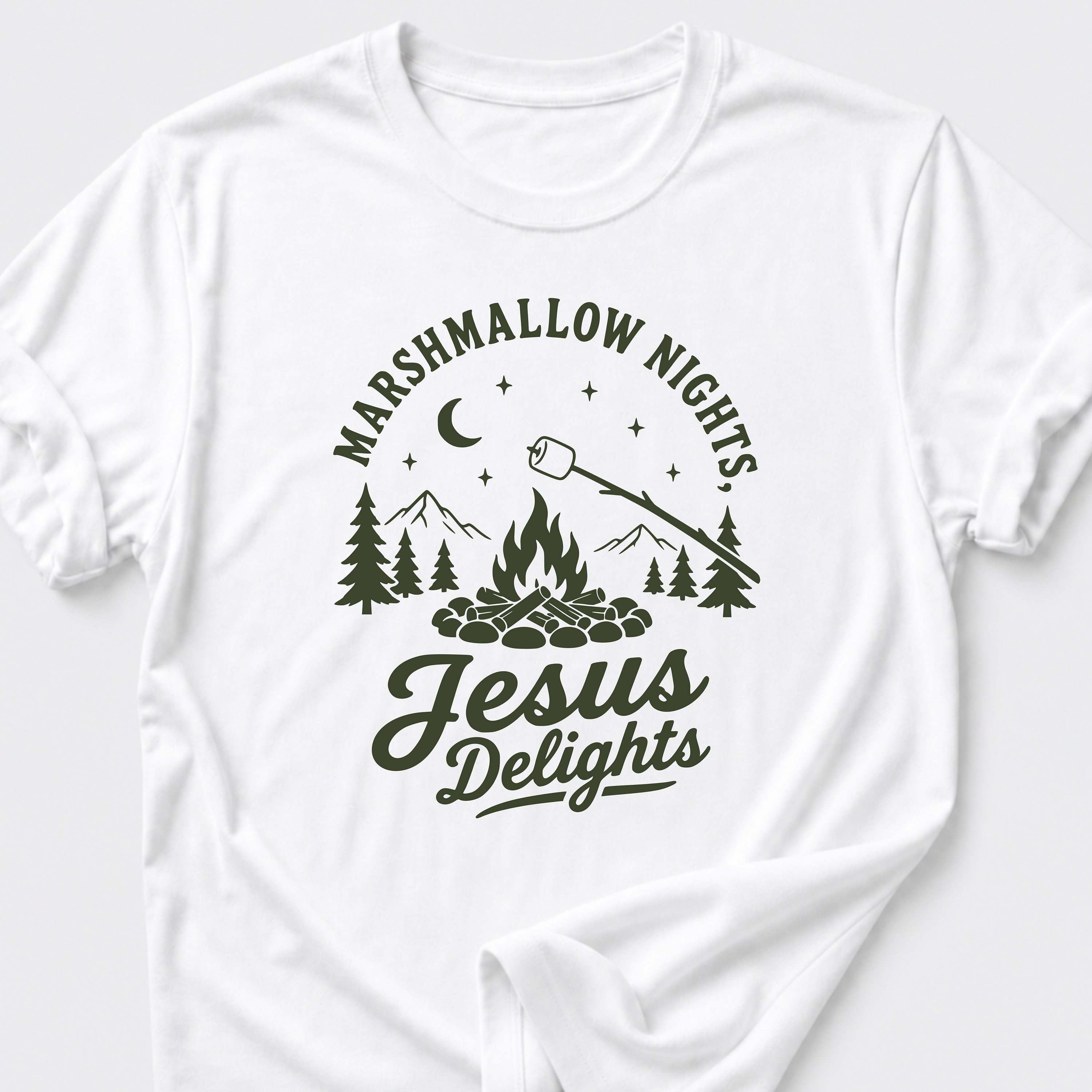 Marshmallow Nights • Jesus Delights T-Shirt