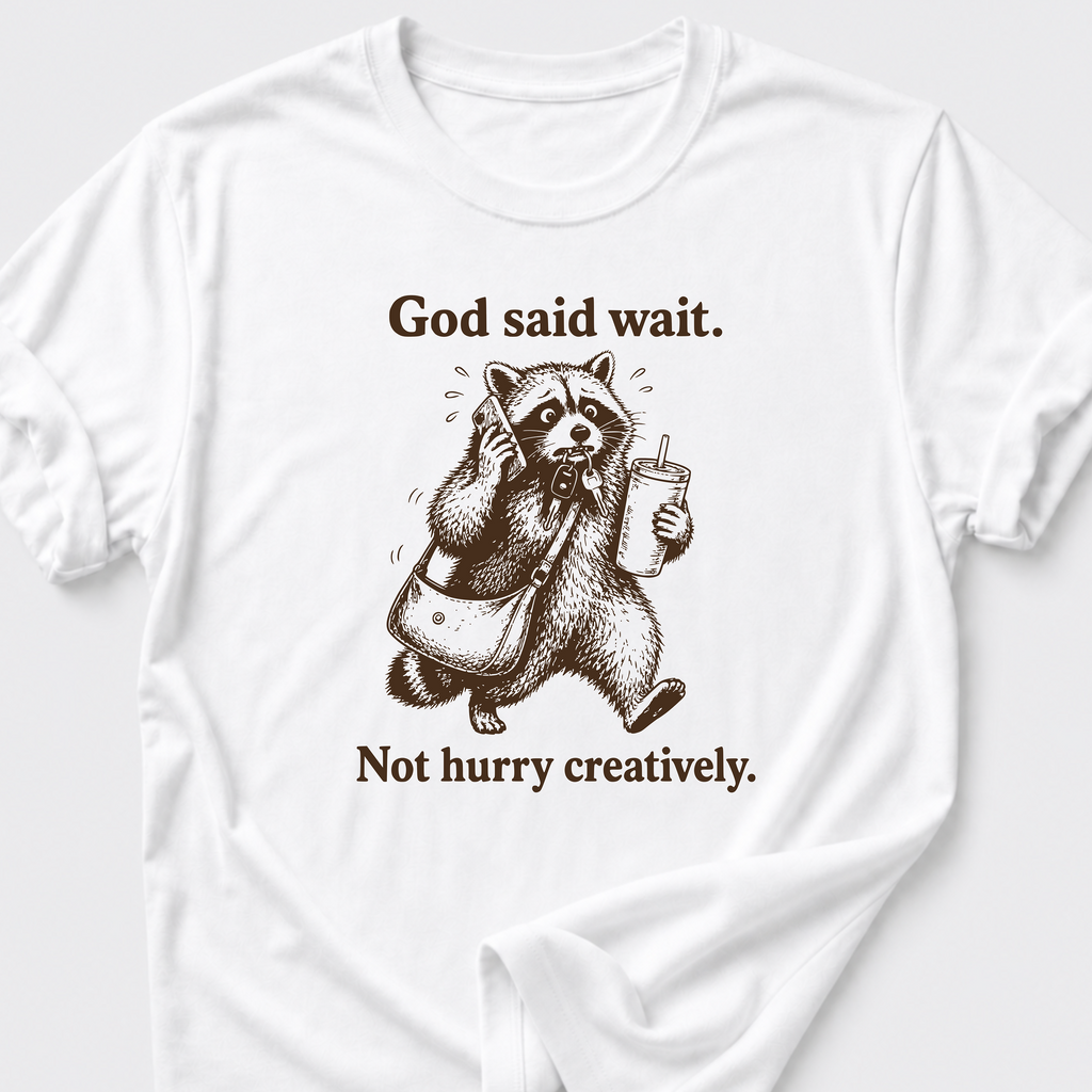 God Said Wait. Not Hurry Creatively. T-Shirt
