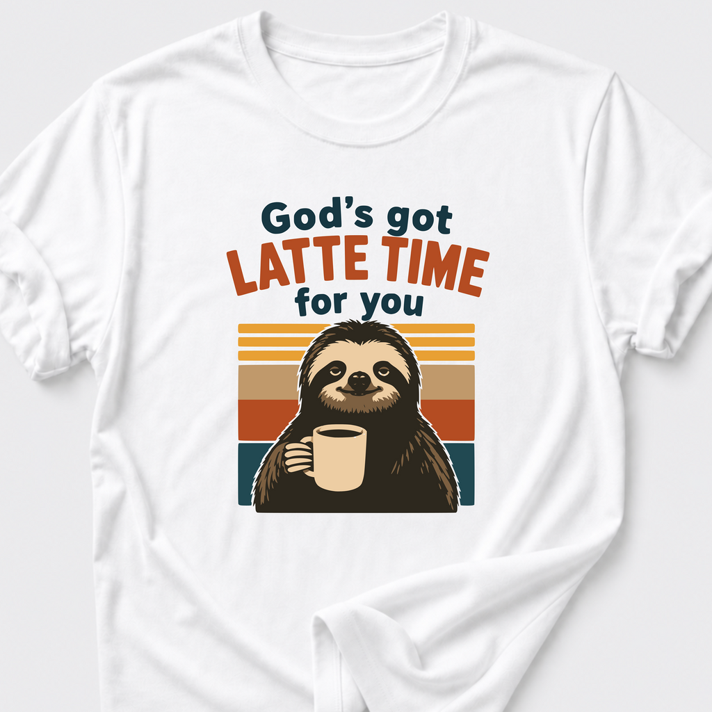 Latte Time • Sloth T-Shirt